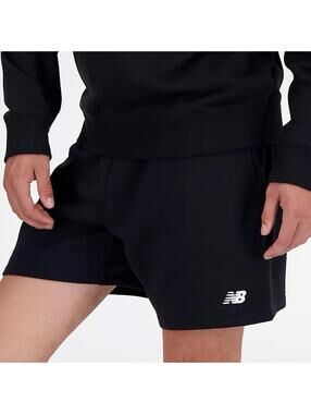 NEW BALANCE NWT Men’s Sport Essentials Fleece Short 7" In Black-Size Medium